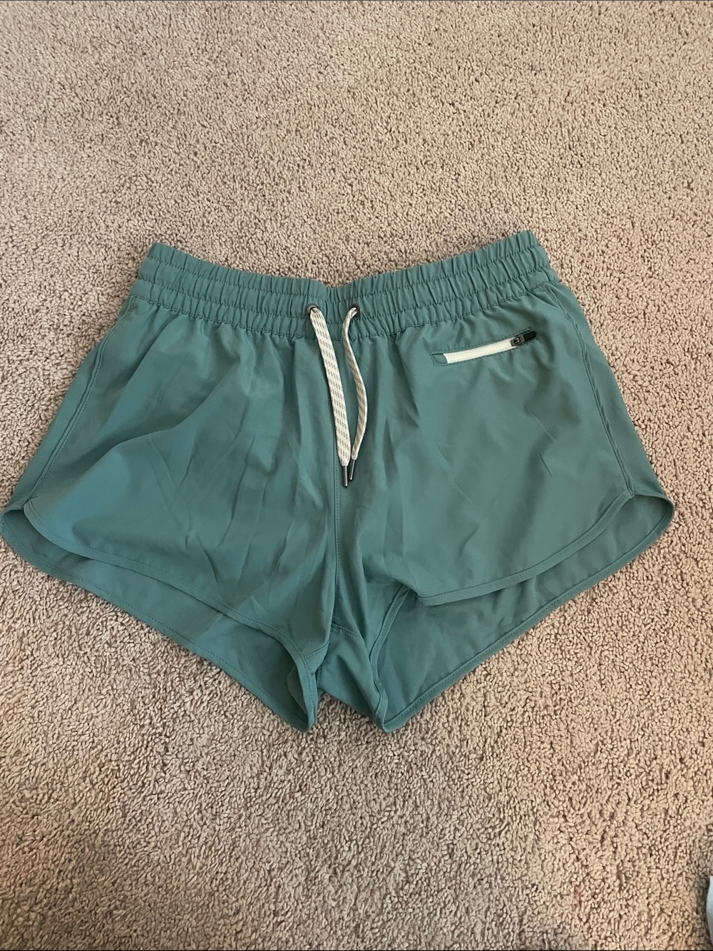 Vuori Teal Athletic Drawstring Shorts